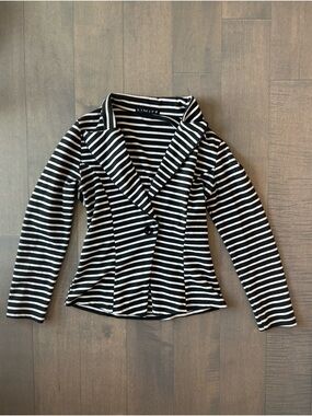 Black & White Striped Blazer